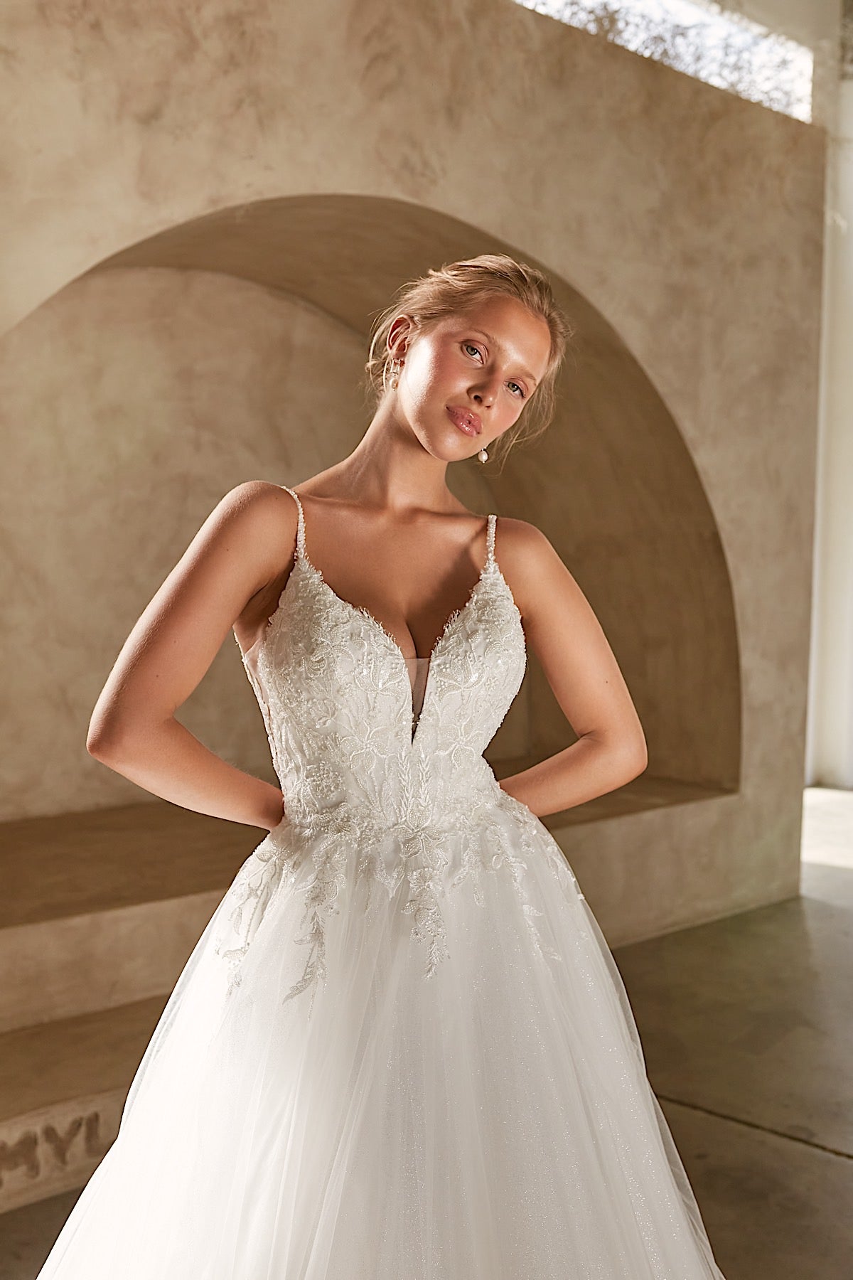 AURA Wedding Dress Style Code: MAYA BELLA  Email for Availability and Price